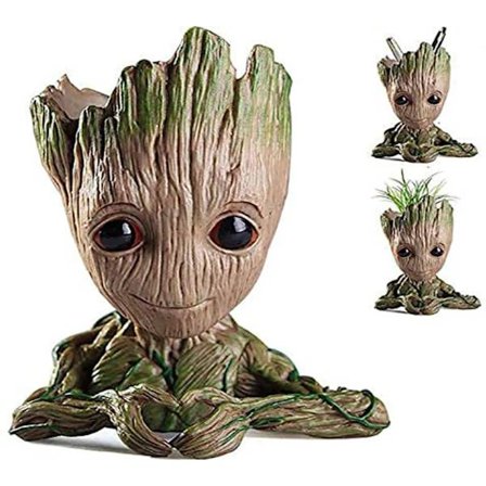 Blomkruka, Treeman, Baby, Groot, Sukkulenter, Planter, Söt, Grön, Växter, Blomma, Kruka, Guardians, Of, The, Galaxy, - Ny (Grön)