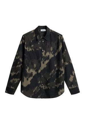 J.Lindeberg - Reg LS Tencel Print Shirt - Grön - Man - L