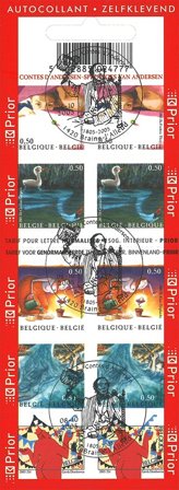Belgien H.C.Andersen - Stemplet selvklæbende hæfte