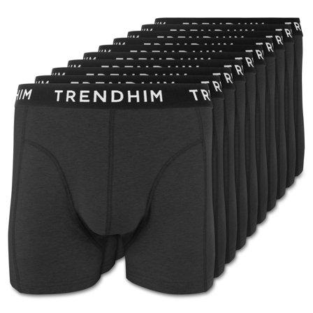 Small - FlexFeel | 10-Pack Black Cotton Boxer Briefs for Men