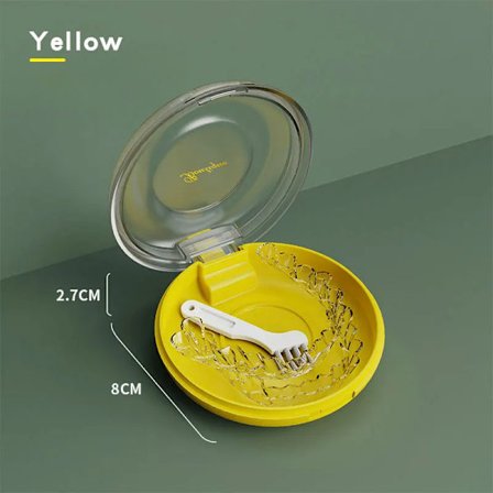 Oikomishoitolaatikko, hammasproteesien säilytyslaatikko, osaproteesien säilytyslaatikko, oikomishampaiden laatikko, näkymättömien hammasrautojen 