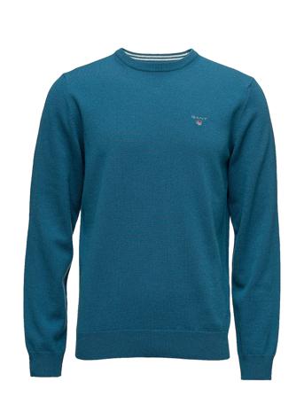 Superfine Lambswool Crew T-shirts Long-sleeved Blå GANT