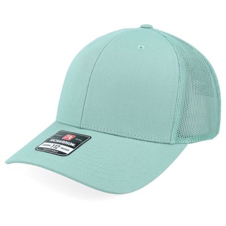 Richardson - Blå trucker Keps - 112 Solid Smoke Blue Trucker @ Hatstore