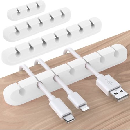3 st kabelorganisatör för skrivbord, kabelorganisatör för sladdar, USB-kabel