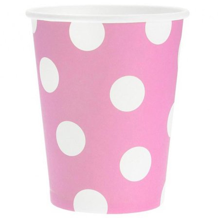 Pappersmugg Prickiga Rosa 6-pack