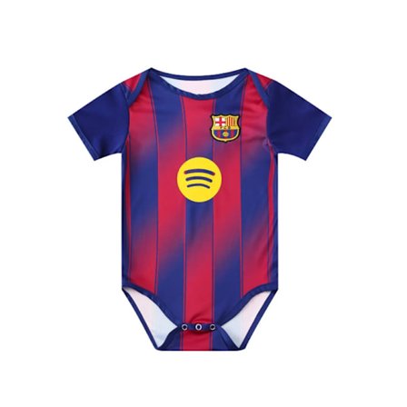 Ny 25-26 FC Barcelona Hjemme Nyfødt Baby Jumpsuit Romper Fotballdrakt Hjemme