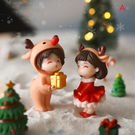 1Par e Mini Lovers Par Miniatyr Landskap DIY Ornament Ch A