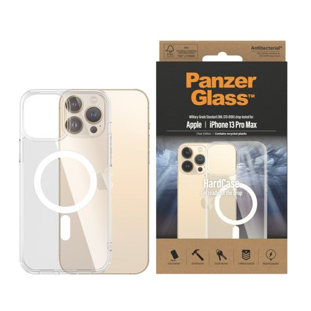 Panzer Transparent w. White MagSafe iPhone 13 Pro Max HardCase PanzerGlass - High quality tempered glass screen protector