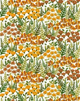 Metervare Hage Oransje - Arvidssons Textil