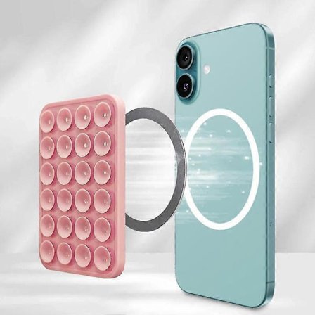 Magnetisk Telefonhållare med Sugpropp, Avtagbar Handsfree Selfie-hållare, Telefontillbehör för de Flesta Mobilskal, Perfekt Present till Kvinnor och 