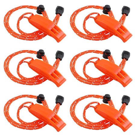 6 kpl hätäpilliä, joissa on naru, turvapilli, selviytyminen