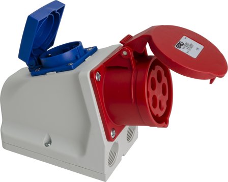 Garo 352174 Vägguttag 230V, 1 fas, IP44, Strömbrytare & vägguttag