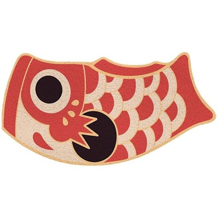 Dörrmatta i japansk stil med karp, halkfri entrématta, välkomstdörrmatta för kontorsingång