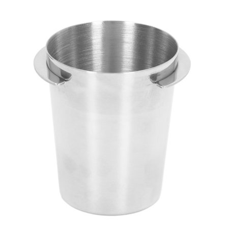 58mm kahvin annostelukuppi Universaali ruostumattomasta teräksestä valmistettu kahvikoneen kahva-annostelukuppi Kahvijauheen syöttölaite Hopea