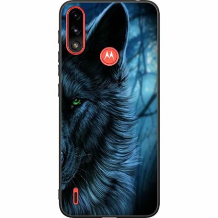 Motorola Moto E7i Power Svart Skal Wolf / Varg