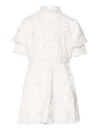 Mini Cathalina Dress Dresses & Skirts Dresses Casual Dresses Short-sleeved Casual Dresses Valkoinen By Malina