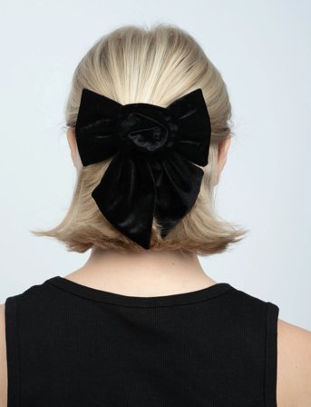 SUI AVA Rosie Velvet Bow - Black - ONE SIZE