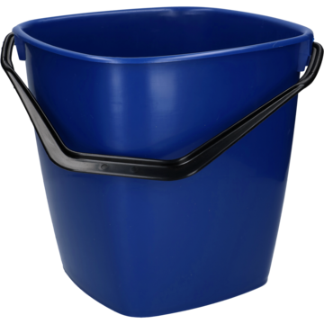 BØTTE FIRKANTET PLAST 14L BLÅ