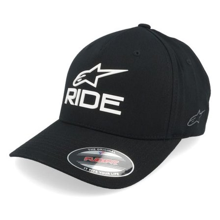 Alpinestars - Svart flexfit Keps - Ride Sonic Hat Black/White Flexfit @ Hatstore