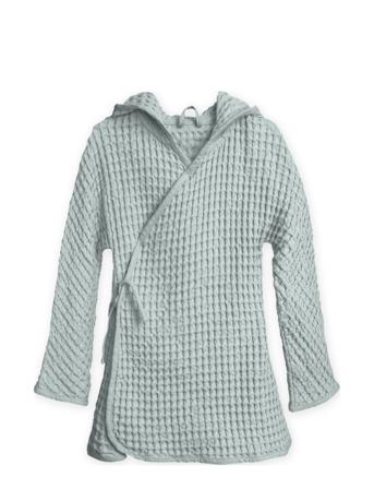 Big Waffle Kids Bathrobe Morgenkåpe Badekåpe Blå The Organic Company