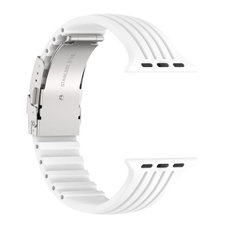 Sport Watch Band För Apple Watch 7 SE 6 5 4 3 2 WHITE