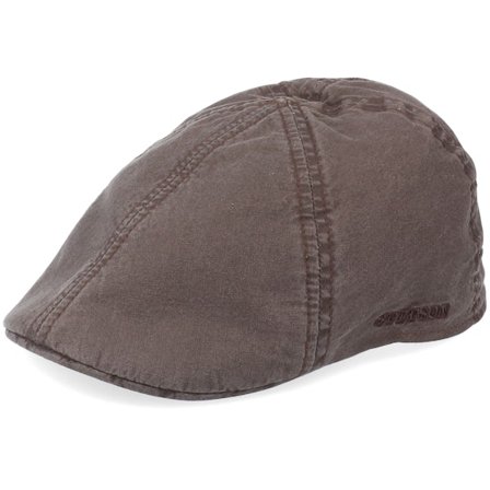 Stetson - Bruin flatcap Cap - Texas Organic Cotton Brown Flat Cap @ Hatstore