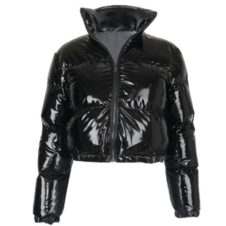 Tykk Dunjakke med Lynlås og Lommer til Kvinder - Velegnet til Sammenkomster med Venner