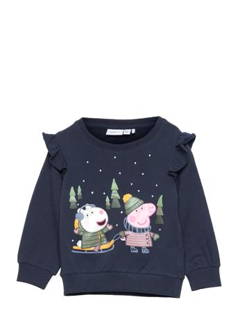 Nmfpeppapig Olin Sweat Bru Pep Blue Name It