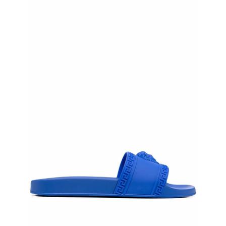 Versace Palazzo Pool Sliders Blå, Herre Sandaler, Størrelse: 41 EU