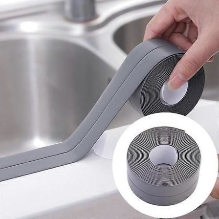 Tiivistysteippi keittiöön ja kylpyhuoneeseen / Teippi (22mm x 3.2m) - Harmaa