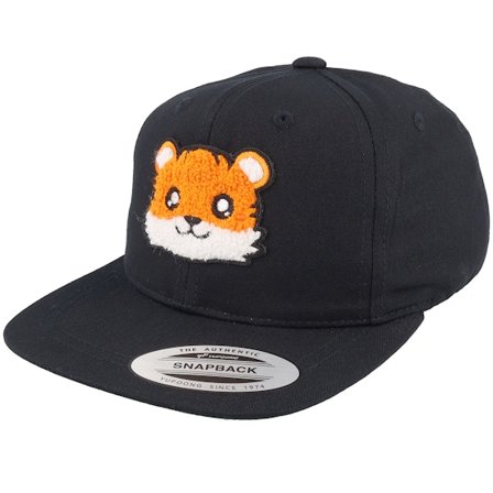 Kiddo Cap - Black - snapback - Cap - Kids Cute Tiger Chenille Black Snapback - Hatstore