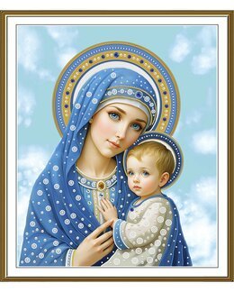 Perlenstickerei Himmlische Mutter