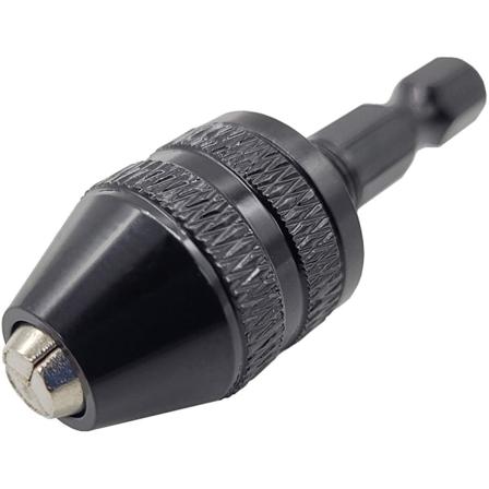 Snabbchuck Med Sexkantfäste 0.3-3mm,1/4" Svart One Size