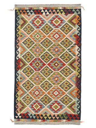 Klein Kelim Afghan Old Stil Teppich 102X183 Wolle