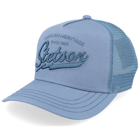 Stetson - Blu trucker Cappellino - Kids American Heritage Classic Dusty B Blue A-Frame Trucker @ Hatstore