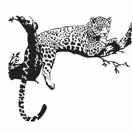 Et sett med leopard veggklistremerker veggdekorasjon for Liv