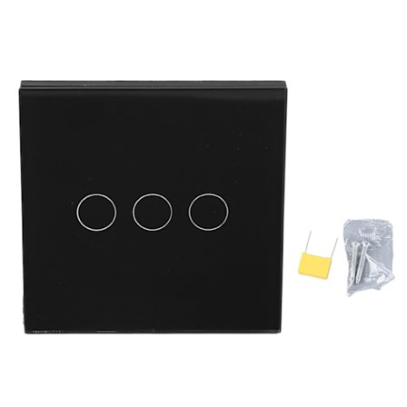 3-Gangs Touch Smart Vægstikkontakt Minimalistisk Design Pladsbesparende Touchskærm EU Stik 110-240V