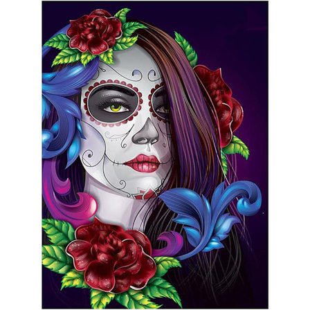 30x40CM Diamantmålning Kit Komplett Rund Gotisk, diamant