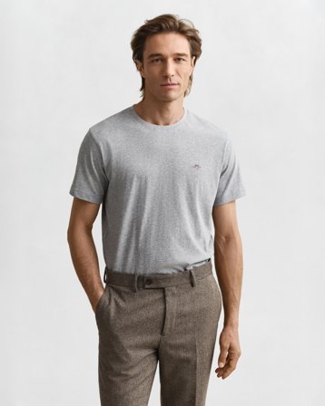 GANT Herren Regular Fit T-Shirt (XXL) Grau