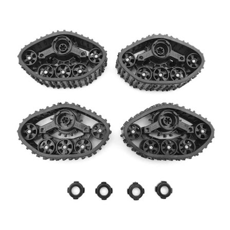 Gummilarvdäck Slitstarka Larvdäck Gummihjul för Uppgradering av Fjärrstyrd Bil Modifierade Rc Bil Uppgraderingstillbehör