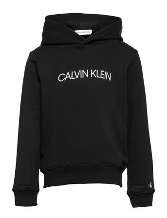 Institutional Logo Hoodie Hoodie Trøje Sort Calvin Klein