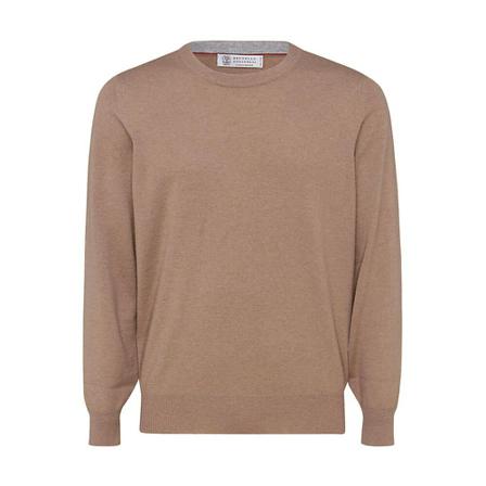 Brunello Cucinelli, Knitwear Beige, Heren, Maat:XL