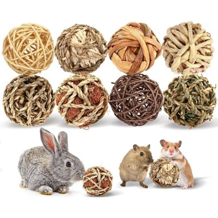 Kanin tugg gräsbollar, tuggleksaker för smådjur, naturliga tuggleksaker och godis