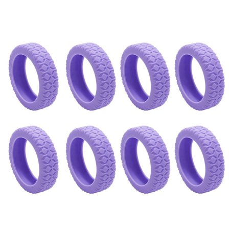 Kuffert Hjulbeskyttere Anti-Slip Silikone Støjsvage Beskyttelsesovertræk Til Håndbagage Lilla 8 stk