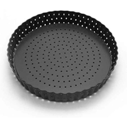 8-tommers pizzapanne med hull for ovn, non-stick bakebrett pizzabrett med avtakbar bunn