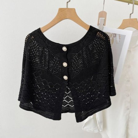 Stickad sjal korssjal 3 3