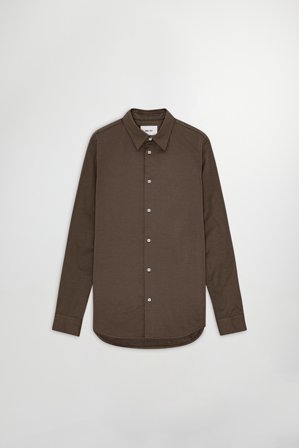 NN07 Elian 5320 Shirt male Brown Organic Cotton Blend