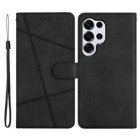 Crazy Horse Samsung Galaxy S26 Ultra Plånboksfodral Konstläder Ställ - Svart