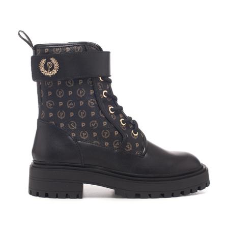 Pollini, Lace-up Boots Czarny, Kobieta, Rozmiar: 37 EU