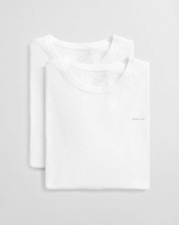 GANT Herren 2er-Pack Rundhals-T-Shirts (M) Weiß
